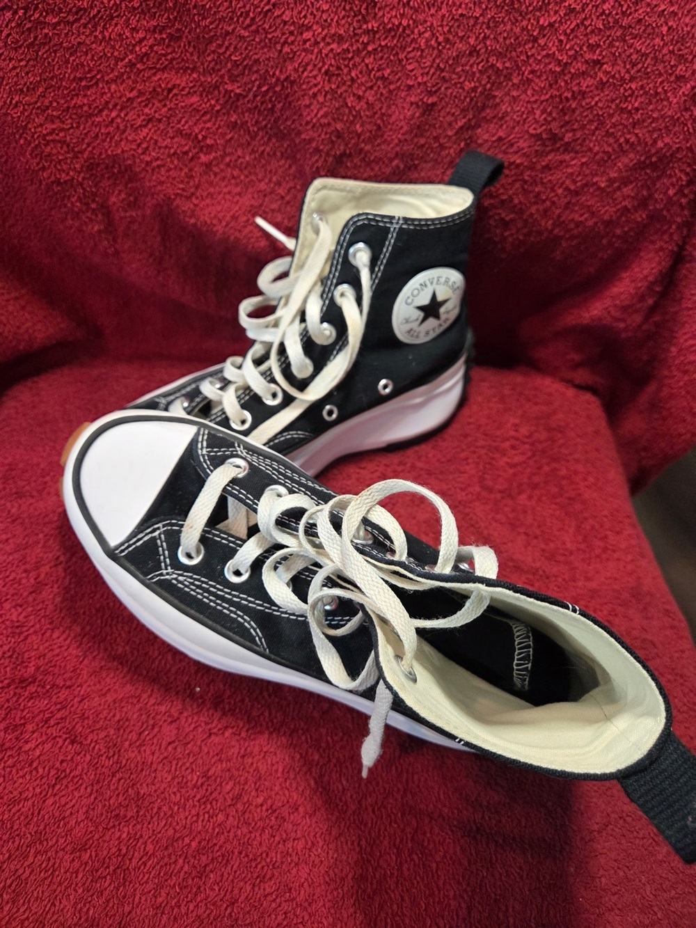 CONVERSE CHUCK TAYLOR ALL STAR RUN HIKE HI TOP PLATFORM SNEAKER - Picture 9 of 9